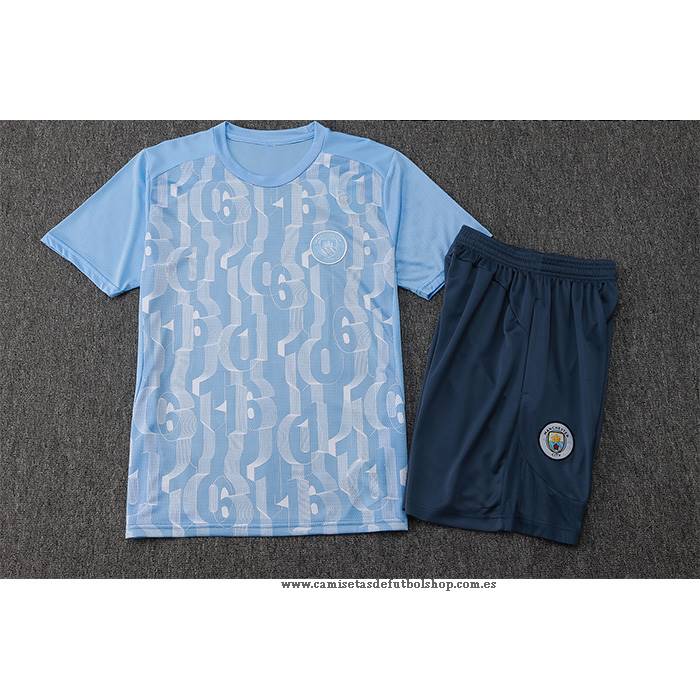 Chandal del Manchester City 24-25 Manga Corta Azul - Pantalon Corto